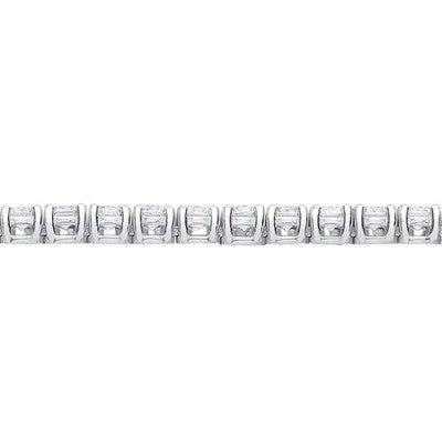 17" Sparkling Diamond Tennis Necklace 18ct White Gold Elegant Fine Jewellery