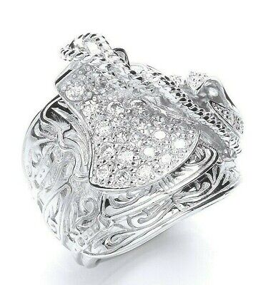 Solid Sterling Silver Gents Saddle Ring Fully Hallmarked Heavy Weight