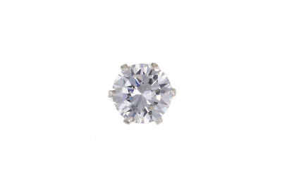 Men's Earring Solitaire Stud Claw Set Gemstone Earring 925 Sterling Silver