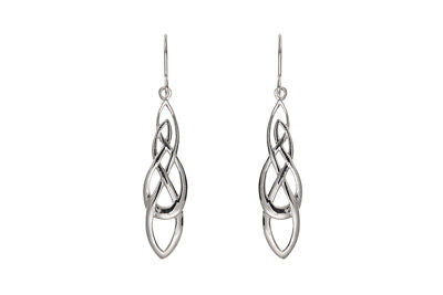 Sterling Silver Celtic Drop Earrings Drops 925 Hallmarked