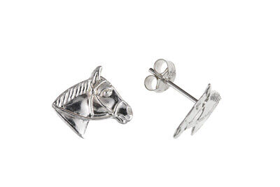 Sterling Silver Horsehead Earrings 925 Hallmark Stud Ladies Studs Boxed New