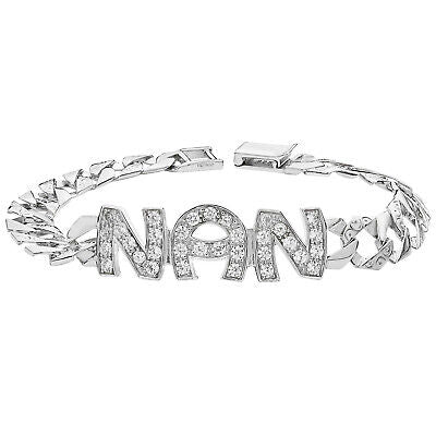 Ladies Sterling Silver NAN Bracelet British Hallmarked