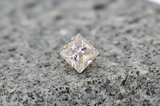 Mens Earring 1 Carat Solitaire Earring 9ct Yellow Gold Stud Earring