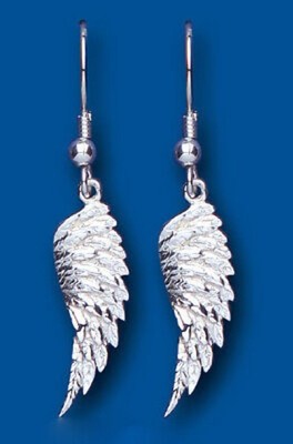 Angel Wing Jewellery Set Solid Sterling Silver 925 Hallmark 18" Chain
