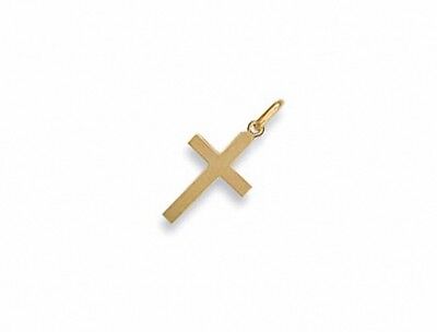 Gold Cross Pendant Gold Cross Necklace Yellow Gold Cross Flat Cross