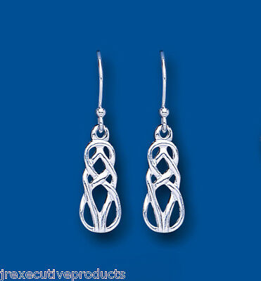 Sterling Silver Celtic Earrings Drop Drops 925 Hallmarked