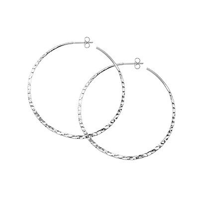 Large Circle Hoop Earrings Sterling Silver 925 Hallmarked Hoops