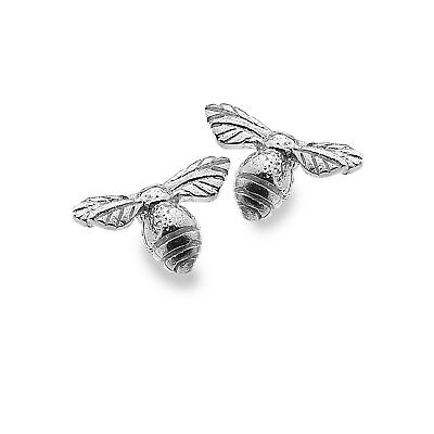 Bumblebee Stud Earrings Sterling Silver 925 Hallmarked Studs