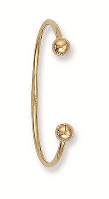 Yellow Gold Baby Bangle Torque Christening Gift Hallmarked