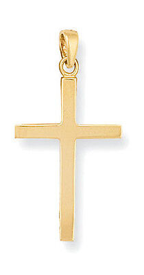 Gold Cross Pendant Solid Yellow Gold Cross