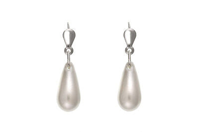 Pearl Drop Earrings Sterling Silver Drops Bomb Design