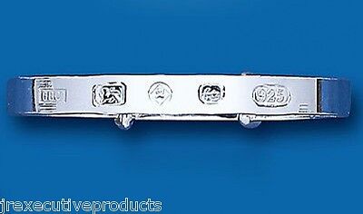 Solid Silver Baby Bangle Hallmark Design Christening Gift