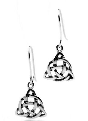 Celtic Knotwork Drop Earrings Sterling Silver 925 Hallmarked Drops