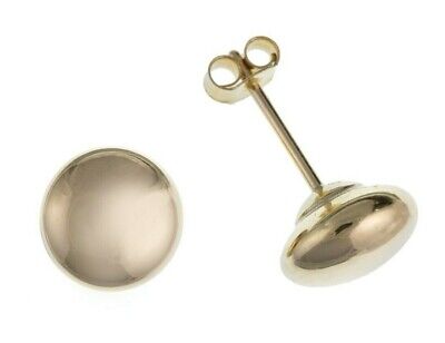 Yellow Gold Bouton Stud Earrings 9 Carat Ball Studs 5mm British Made