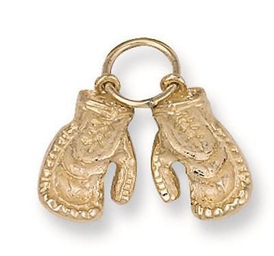 Double Boxing Glove Pendant Yellow Gold Hallmarked British Made