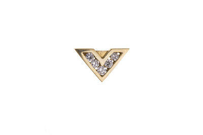 Men's Earring Yellow Gold Gemstone Stud