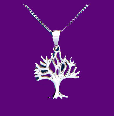 Tree of Life Pendant Sterling Silver 925 Hallmark 16 - 18 " Chain Box New Gift
