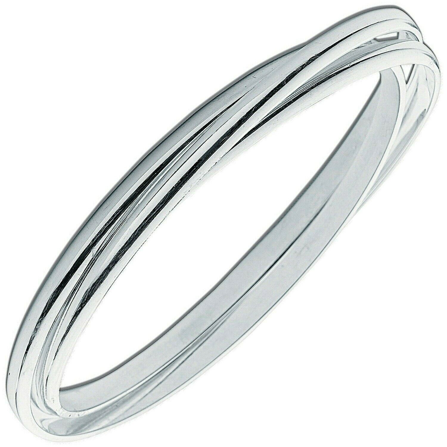 Silver Russian Wedding Bangle British Made Full Hallmark Heavy Weight Boxed