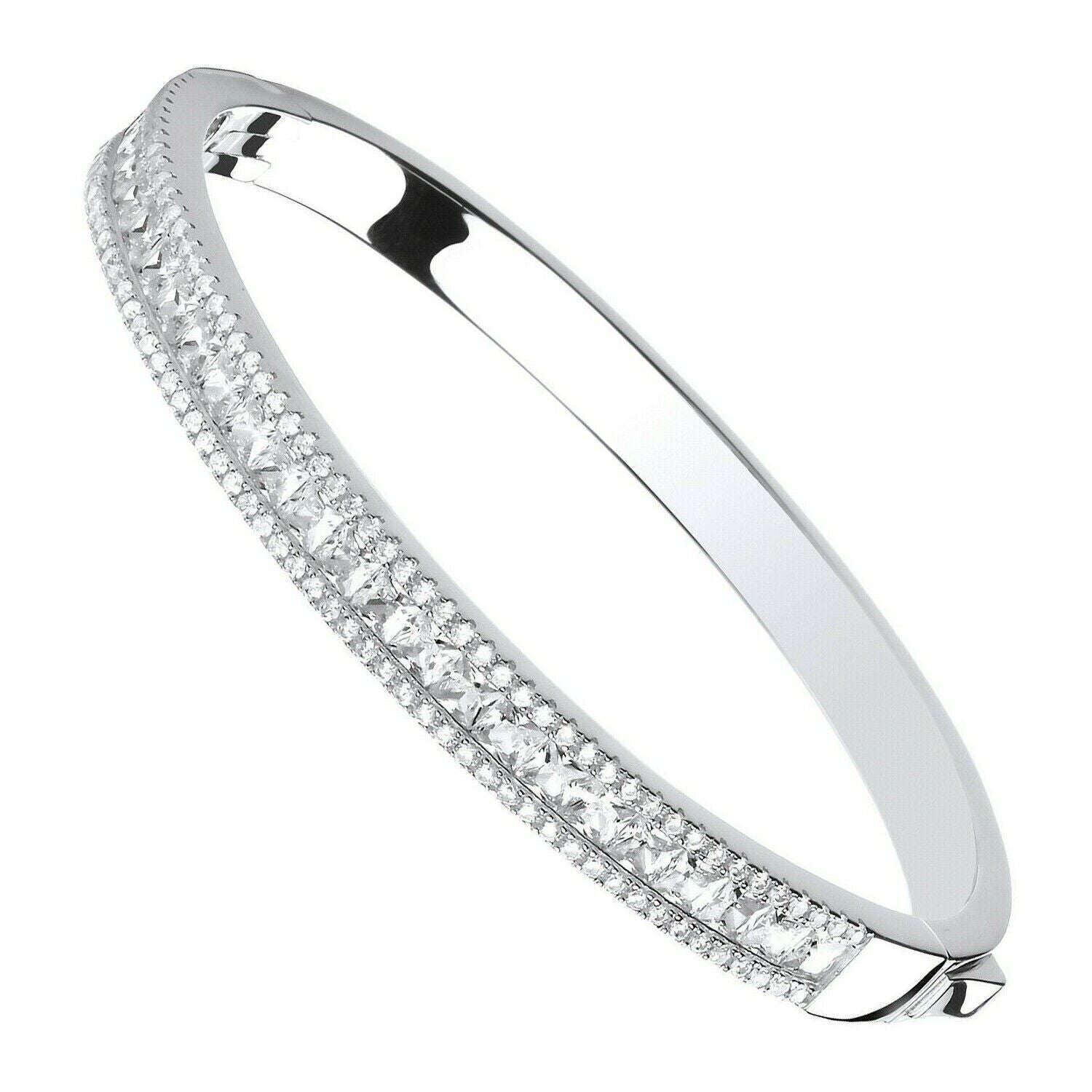 Solid Sterling  Silver Bangle Hinged Hallmarked British Made Gift Boxed