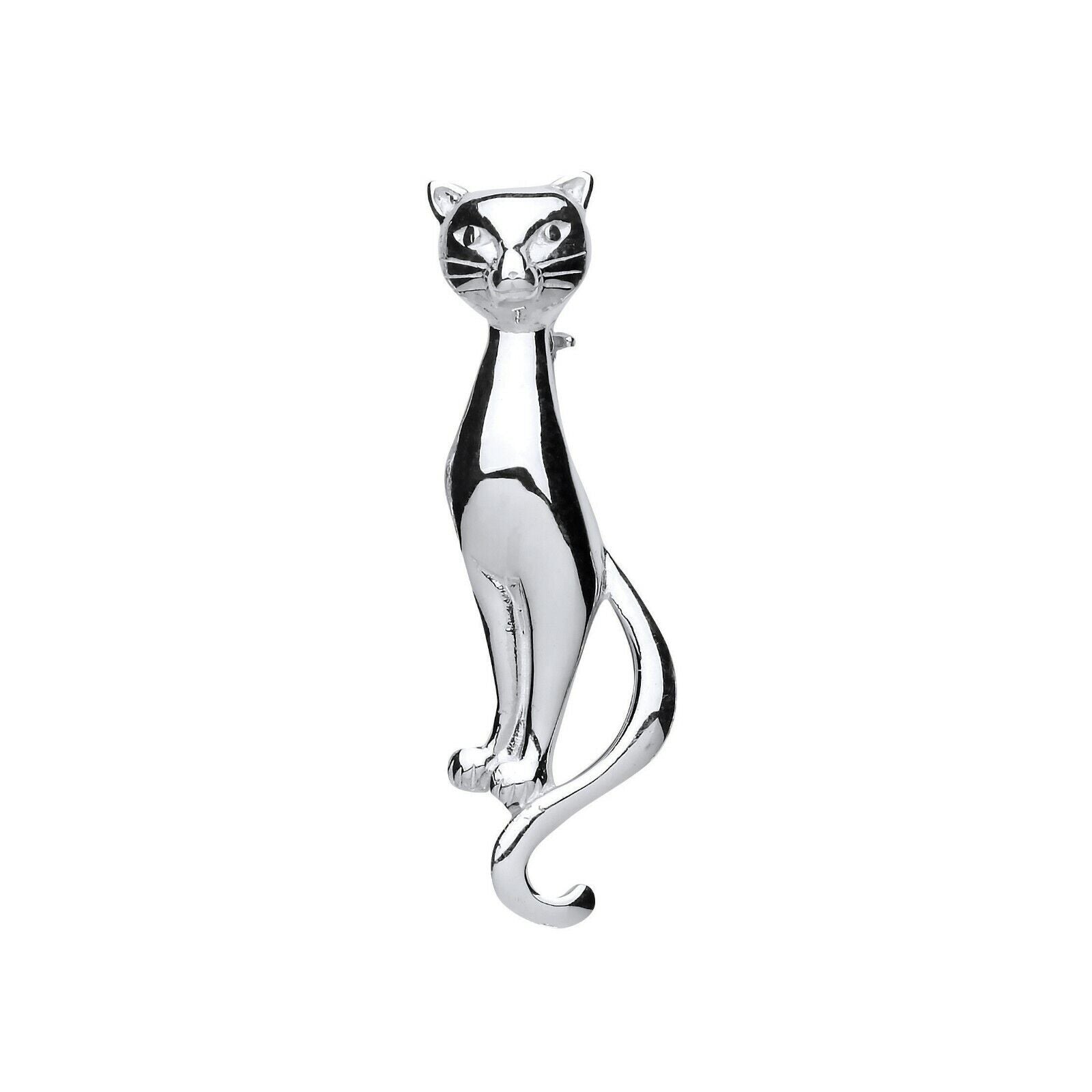 Sterling Silver Cat Brooch 925 Hallmark Brand New Boxed Gift