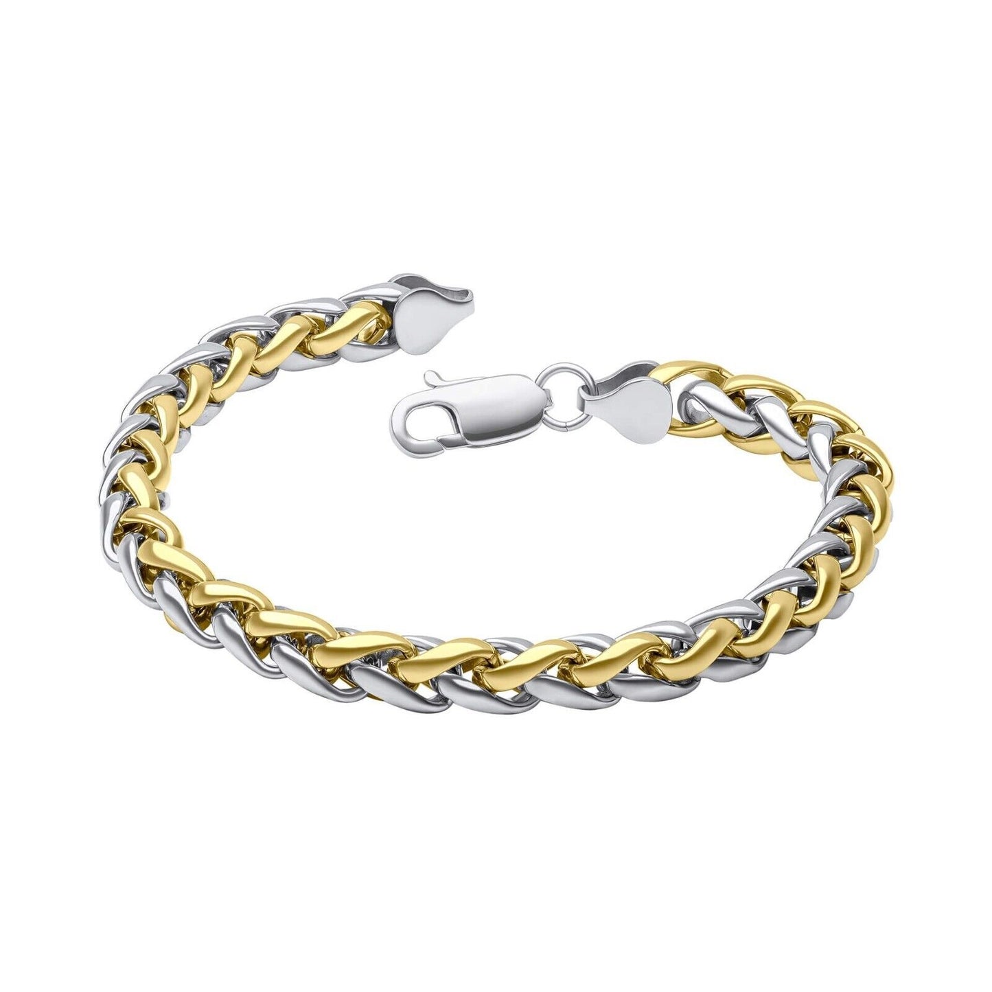 Fred Bennett Two Tone Spiga Link Bracelet 21cm B5469