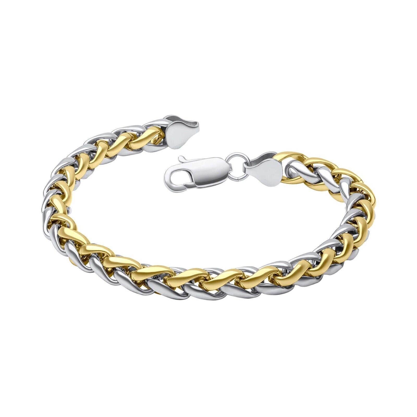 Fred Bennett Two Tone Spiga Link Bracelet 21cm B5469