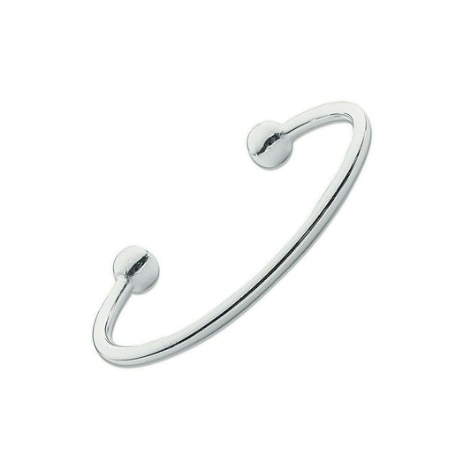 Silver Baby Torque Bangle 925 Hallmark Boys and Girls Christening British Made