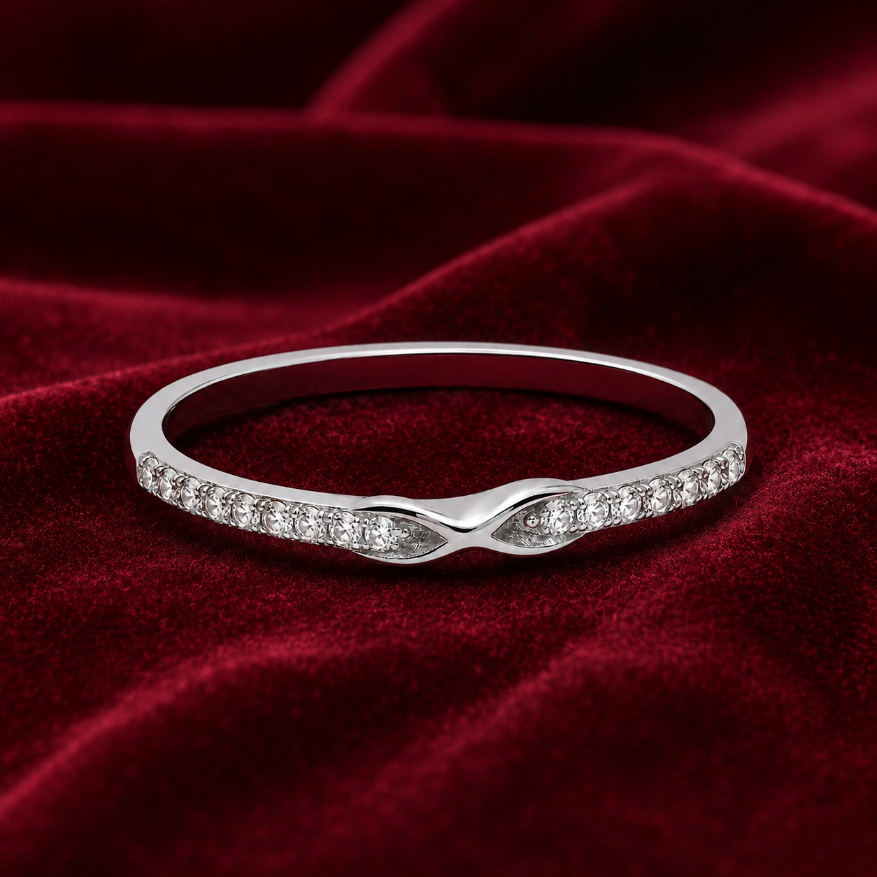 Sterling Silver Infinity Eternity Band Ring 3mm Wide 925 Hallmark