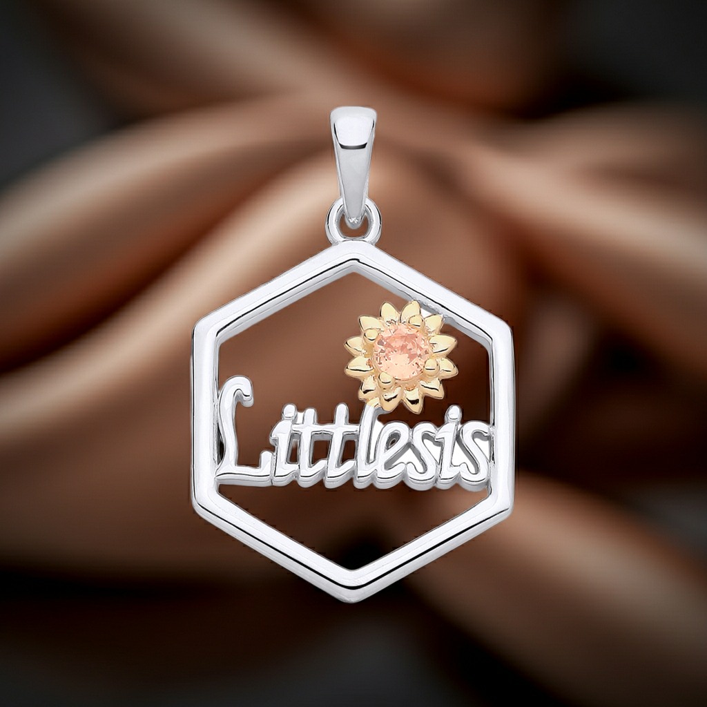 Little Sis Sister Pendant Solid Sterling Silver 925 Hallmark 18" Chain