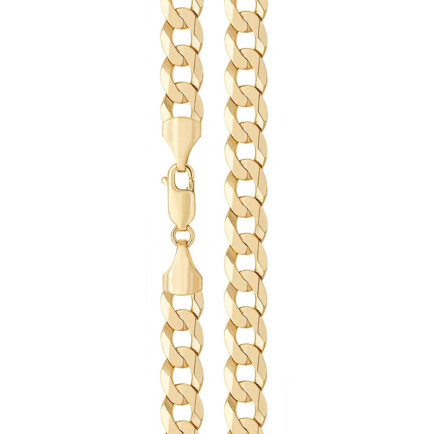 Heavy Yellow Gold Curb Chain 20" Gents 8mm Wide Hallmark British 26 Grams New