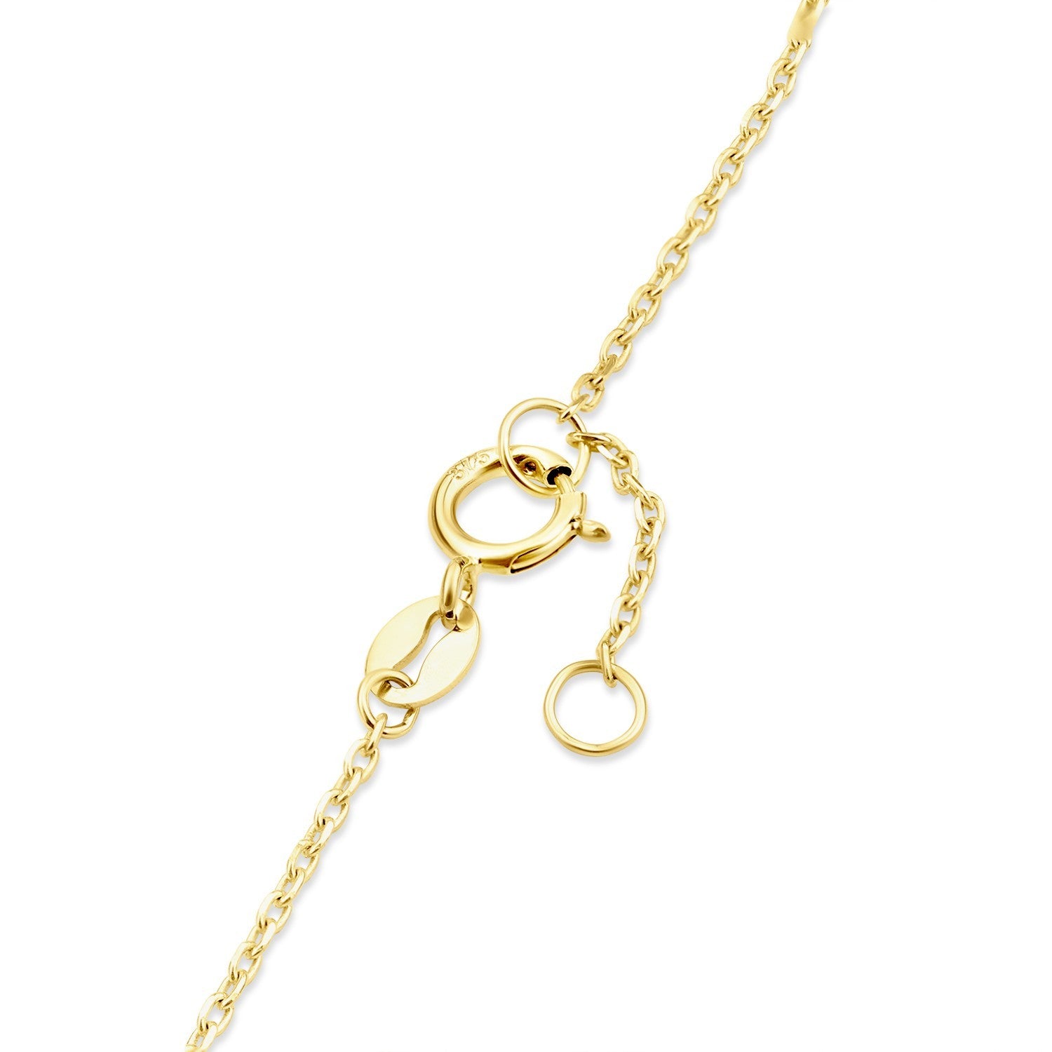 Beaded Open Heart Chain Bracelet 9ct Yellow Gold 375 Hallmark 17.5 - 19cm