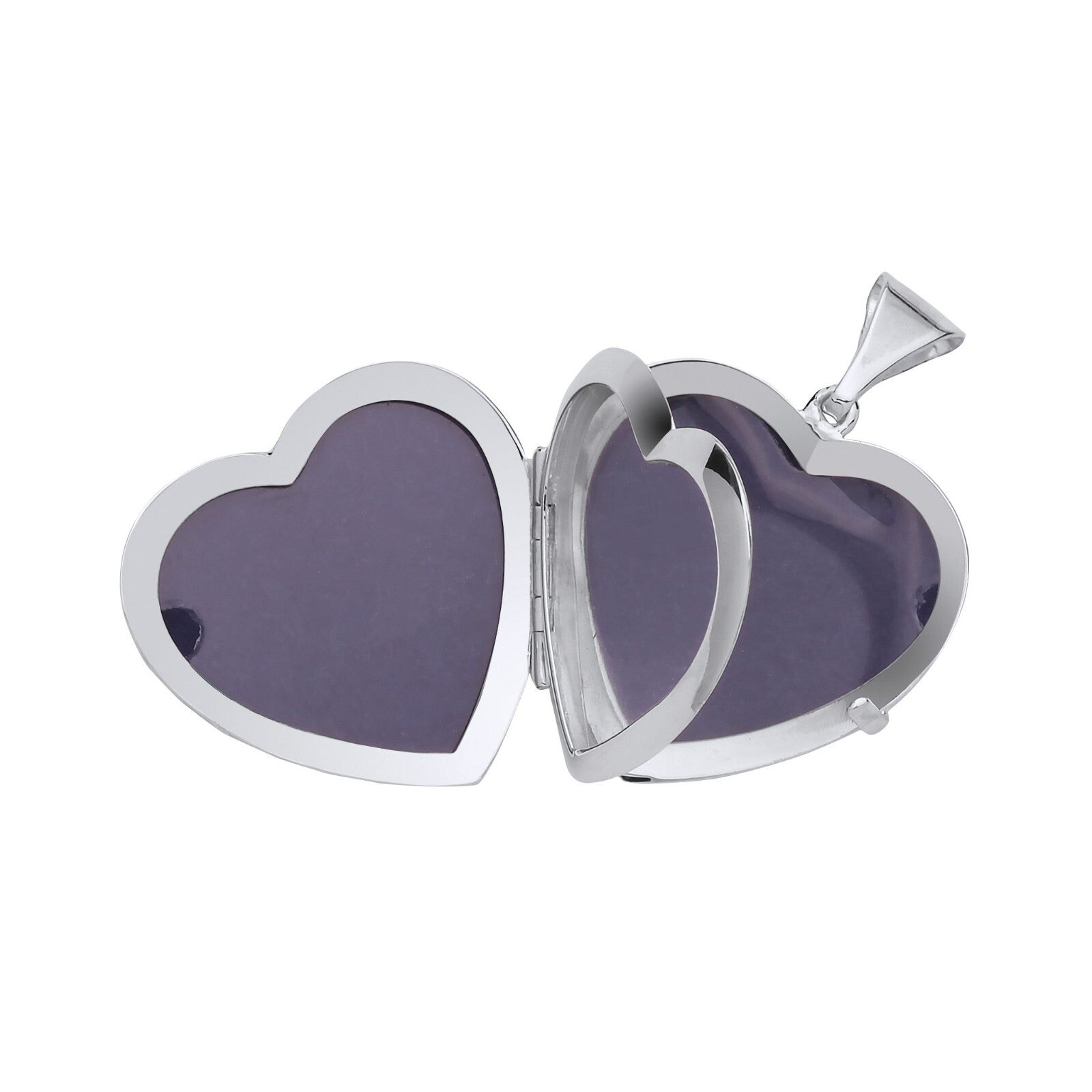 Patterned Heart Family Locket 4 Photo Solid Sterling Silver 925 Hallmark 24mm