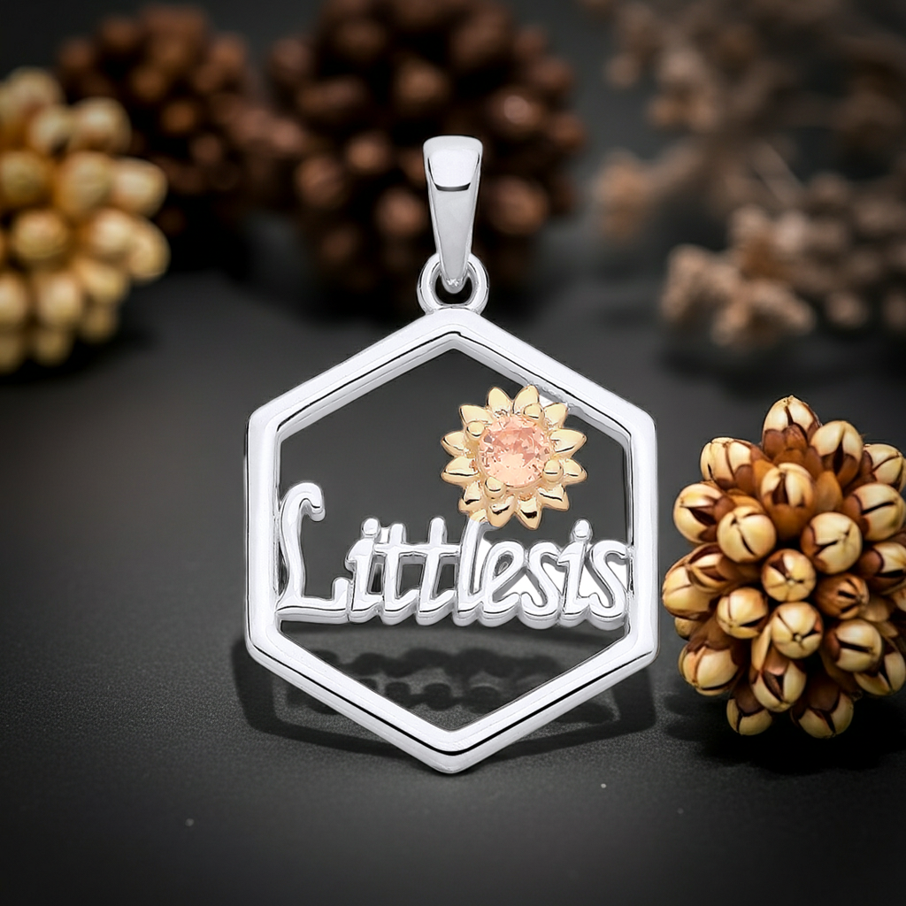 Little Sis Sister Pendant Solid Sterling Silver 925 Hallmark 18" Chain