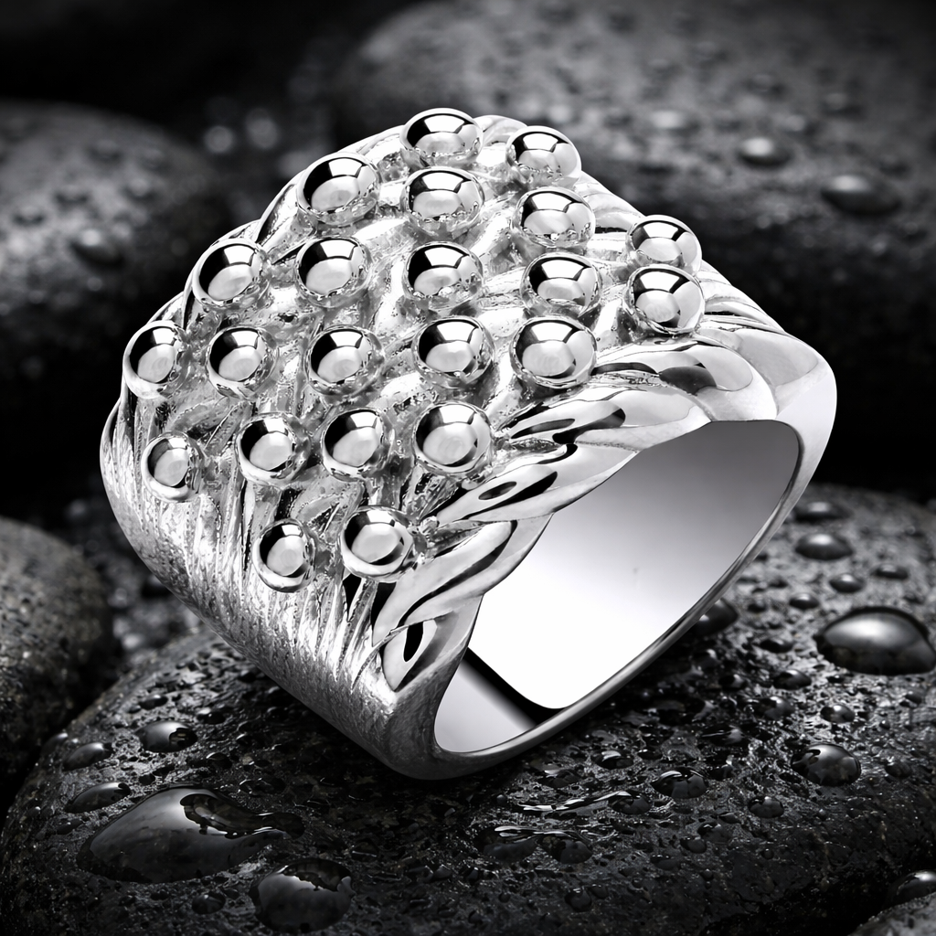 Large Heavy Mens Keeper Ring Solid Sterling Silver Full Hallmark Size R - Z+3