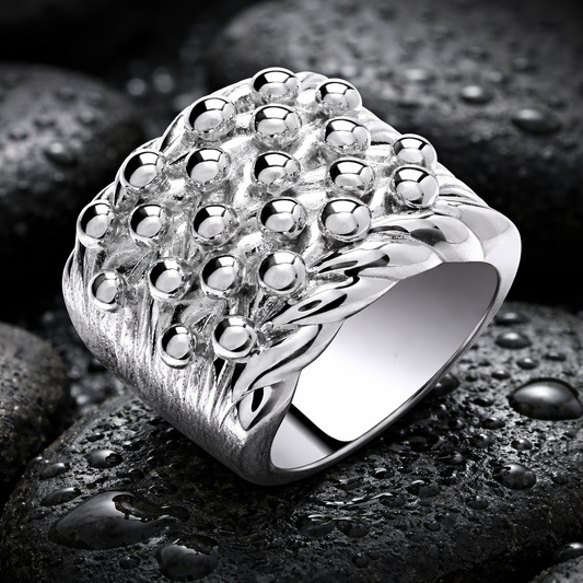 Large Heavy Mens Keeper Ring Solid Sterling Silver Full Hallmark Size R - Z+3