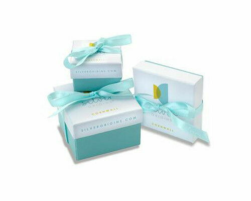 Turquoise Silver Rockpool Necklace Solid Sterling Silver Hallmark Luxury Box