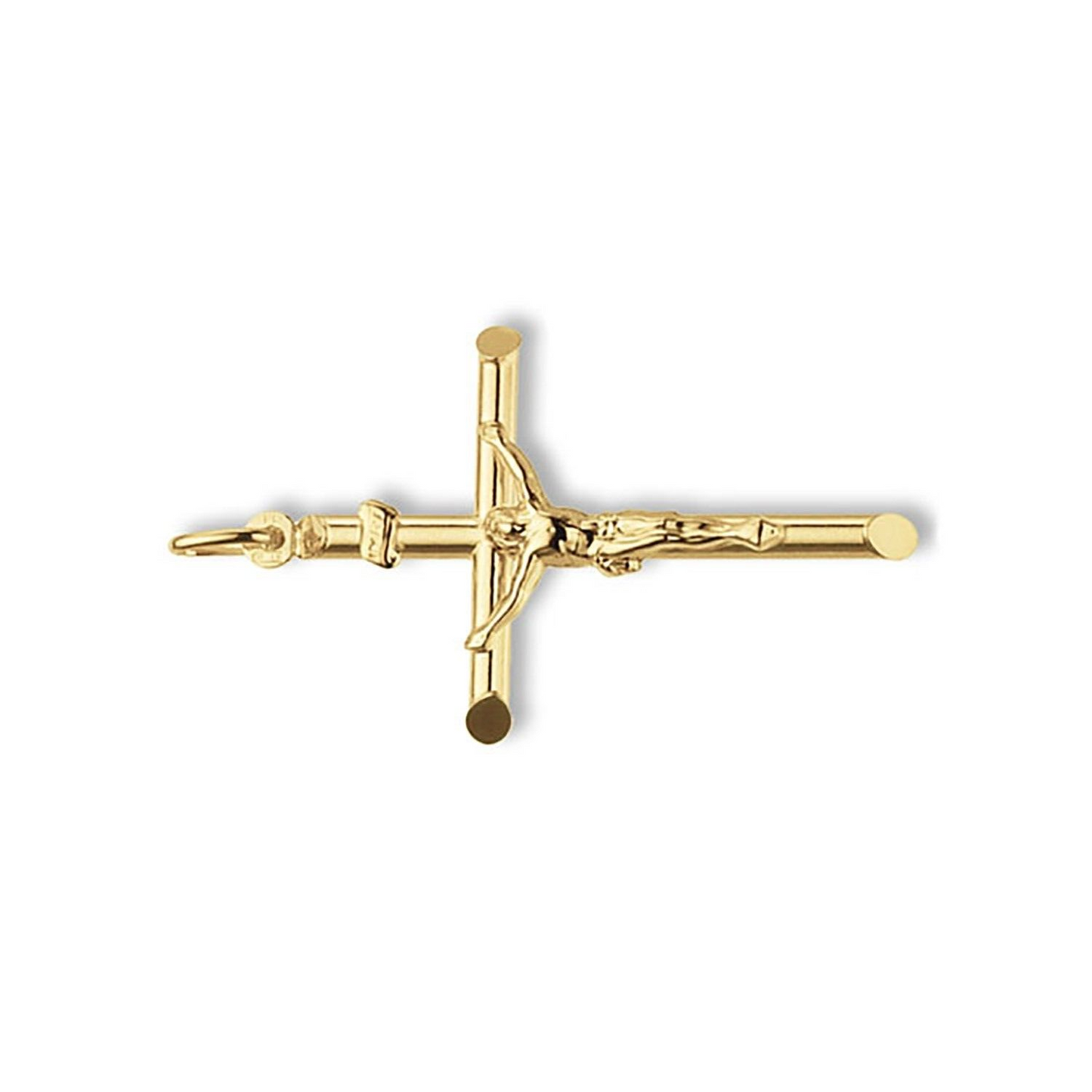 9ct Yellow Gold Crucifix Cross Pendant Large 46 x 28mm Christening Communion