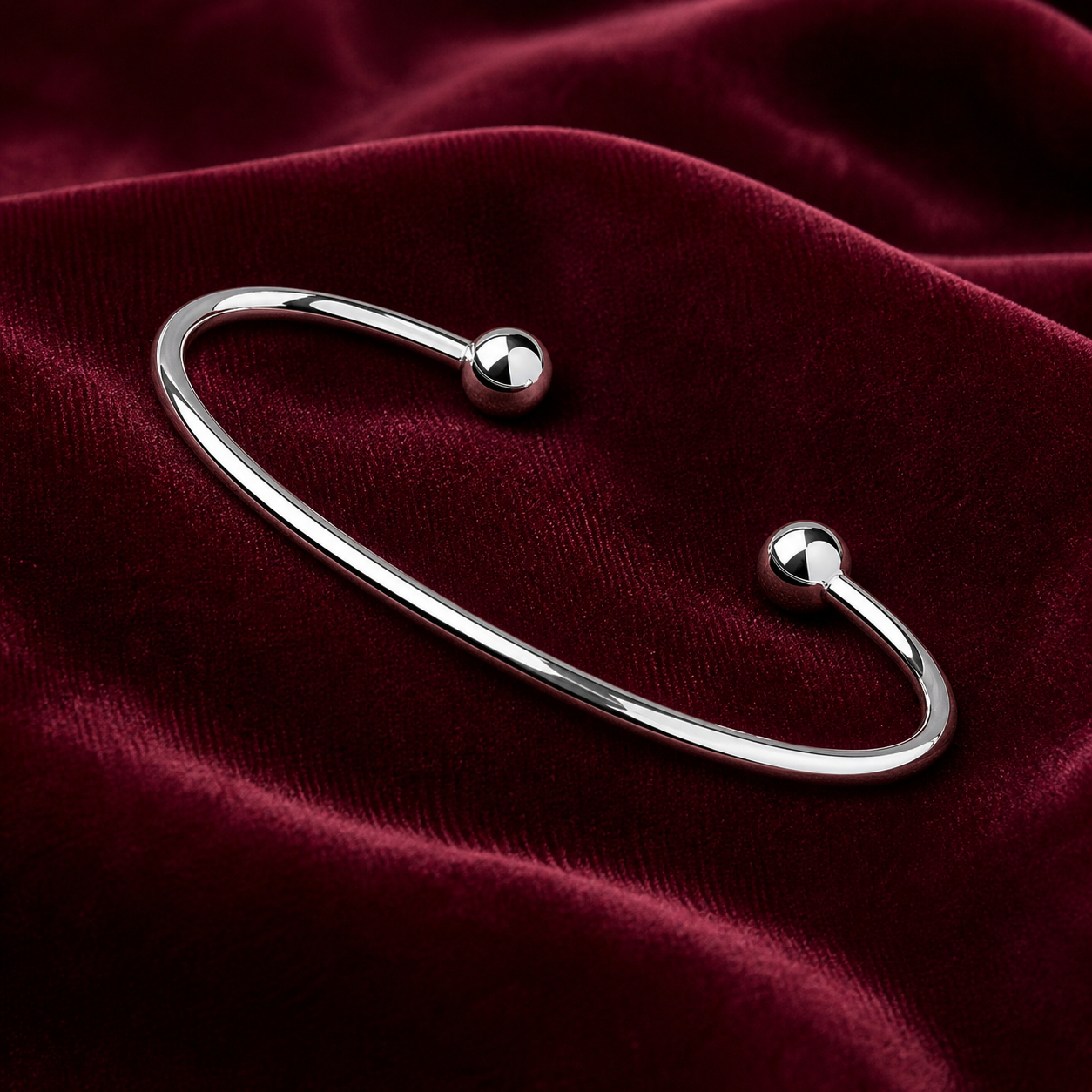 Ladies Sterling Silver Torque Bangle 925 Hallmarked Cuff Bracelet