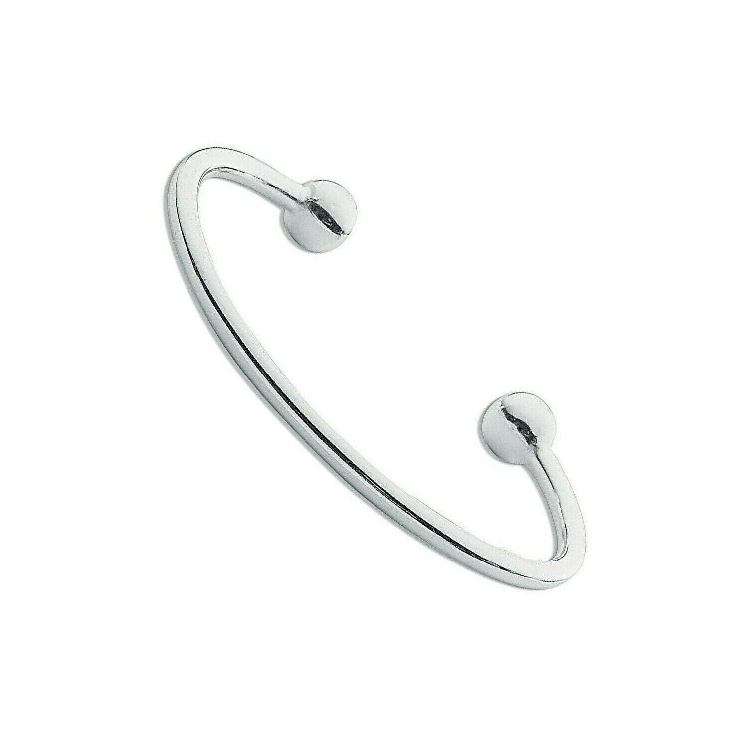 Silver Baby Torque Bangle 925 Hallmark Boys and Girls Christening British Made