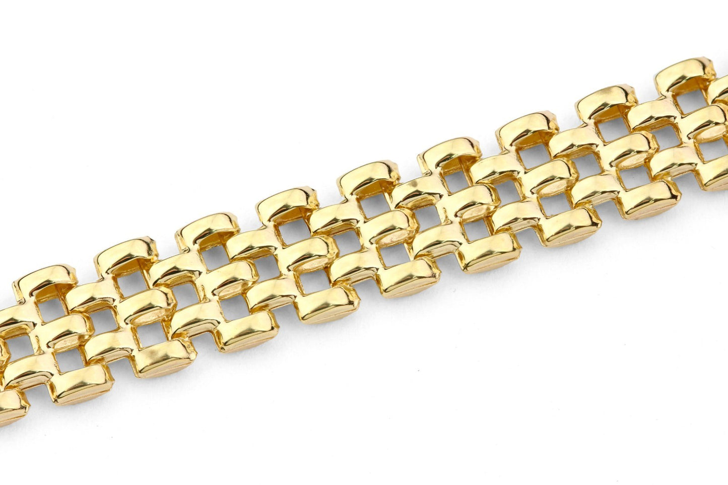 Luxury Gold Pantha Bracelet 9ct Yellow Gold 375 Hallmark 19cm