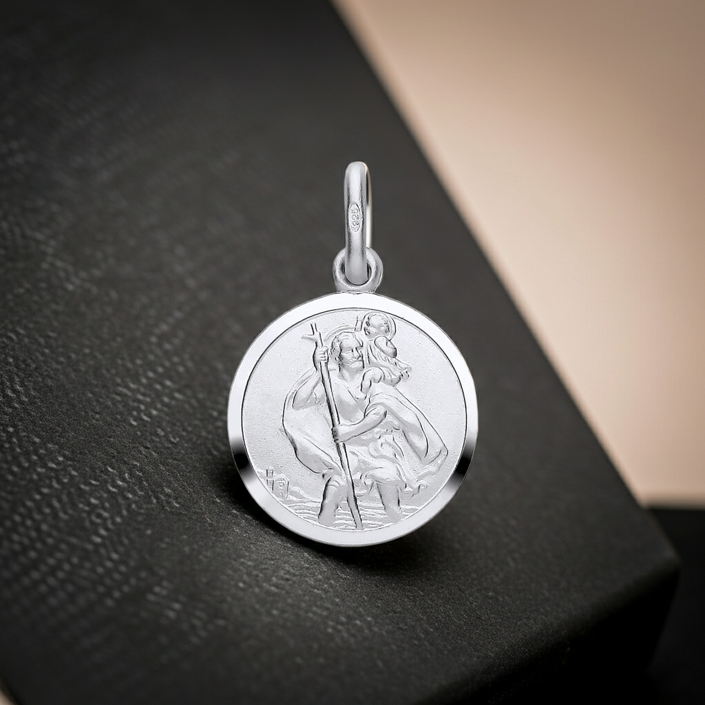 Sterling Silver St Christopher 925 Hallmark 12mm Diameter