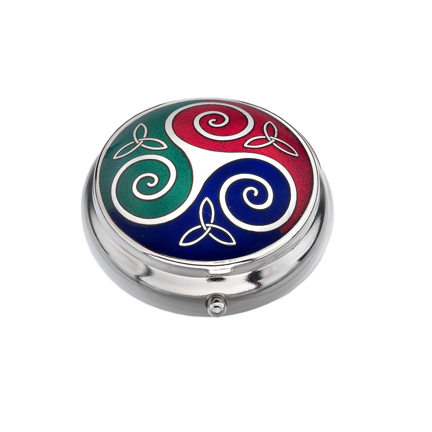 Pillbox Silver Plated Triskele and Trinity Celtic Brand New and Boxed