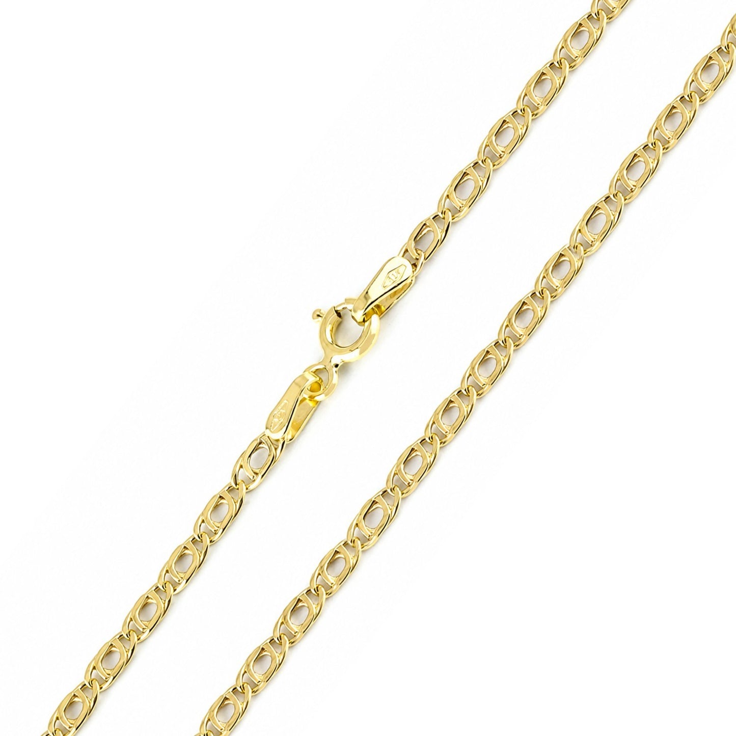 Gold Mariner Link Bracelet 9ct Yellow Gold 375 Hallmark 19cm