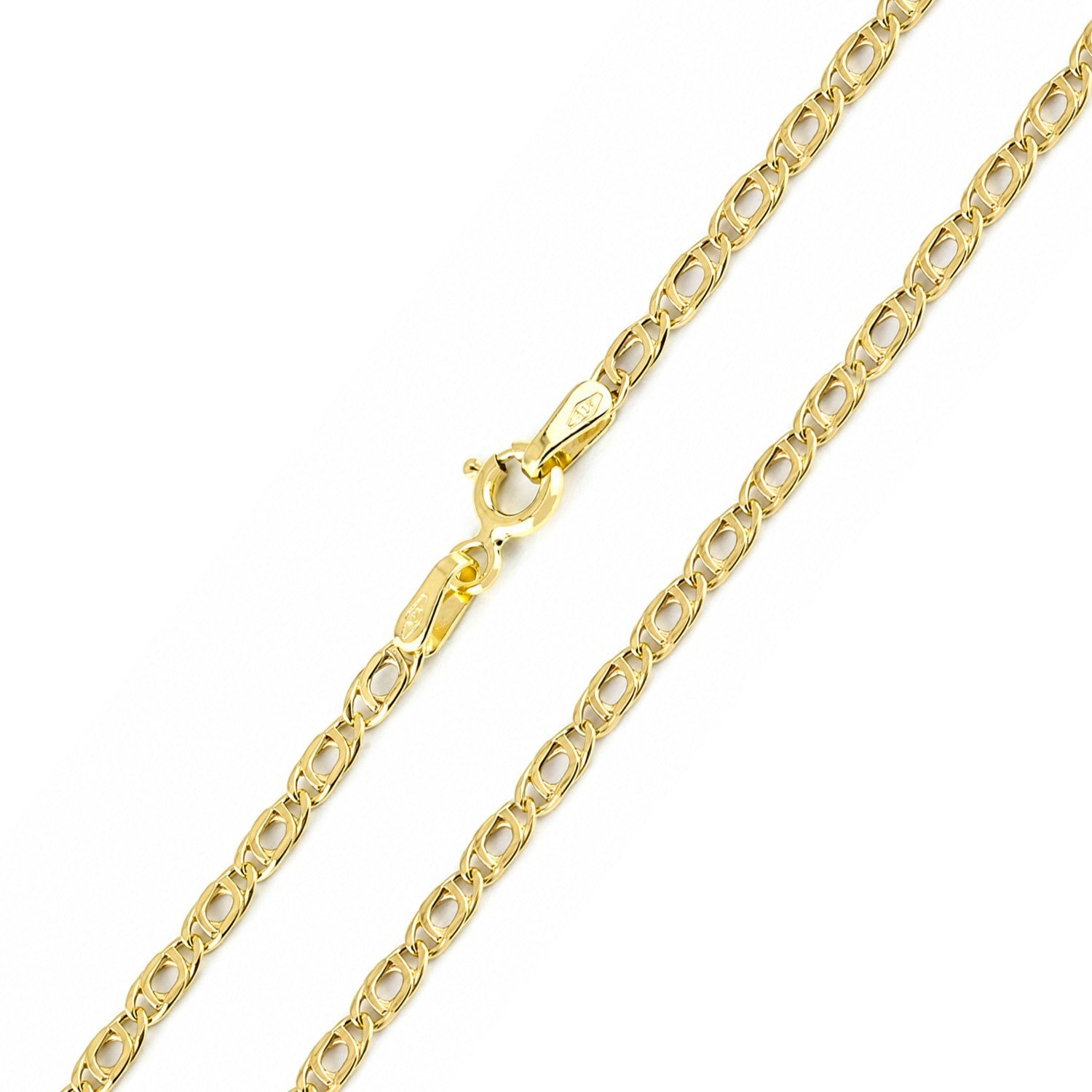 Gold Mariner Link Bracelet 9ct Yellow Gold 375 Hallmark 19cm
