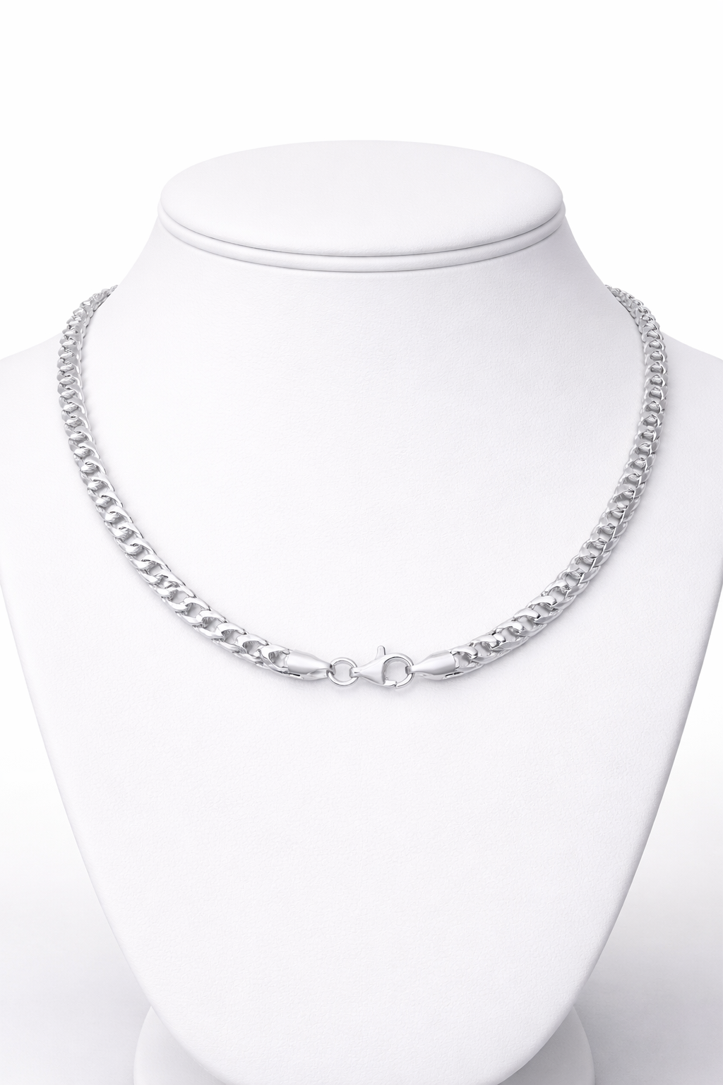 Sterling Silver Franco Chain 24"  3.8mm Wide British Made Hallmarked 40 grams