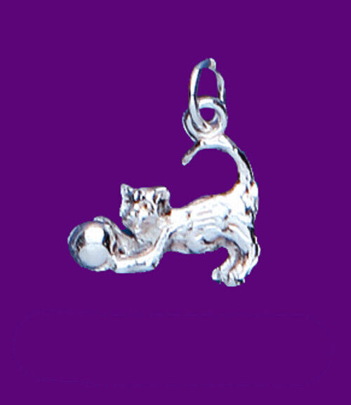 Silver Kitten Cat Pendant 925 Hallmark Pet Jewellery 14-24" Chain