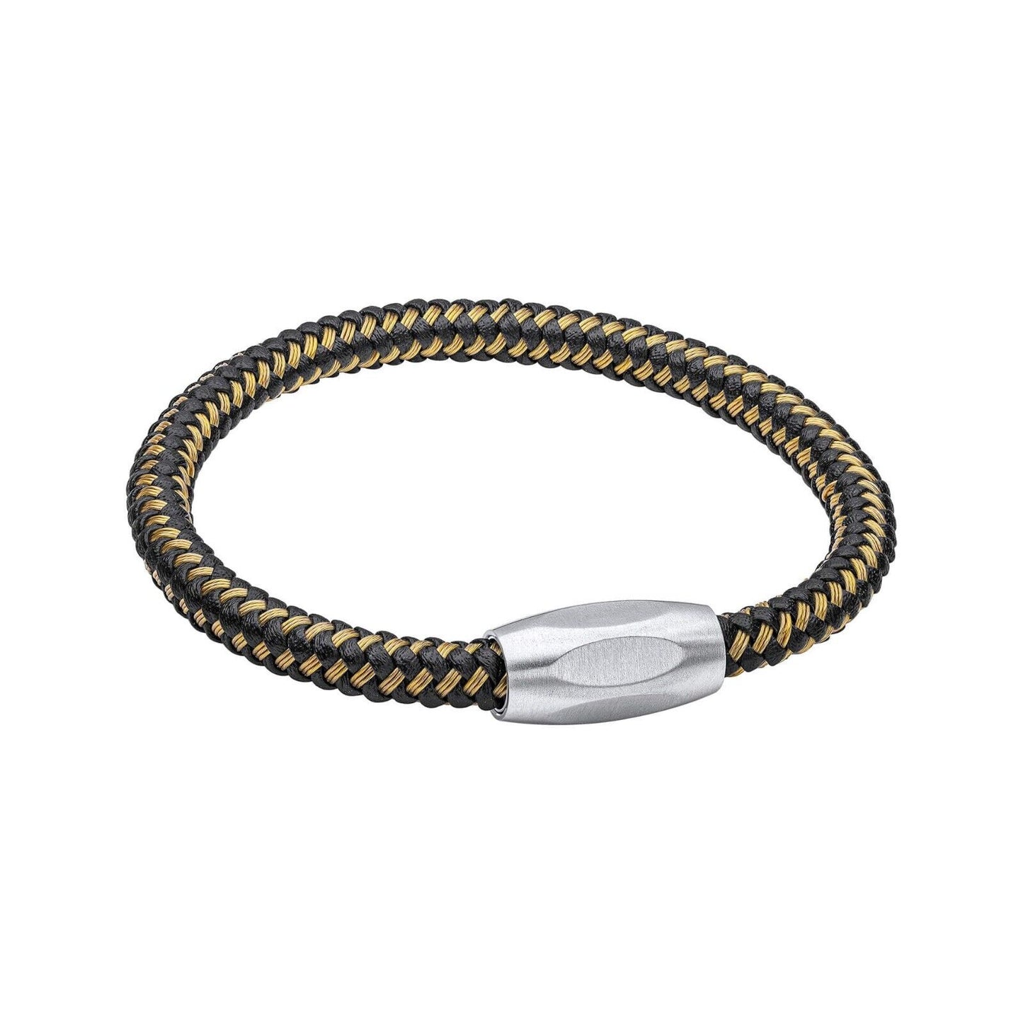 Fred Bennett Black and Yellow Gold Plated Wire Bracelet 22cm B5450