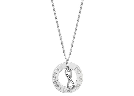 A Mother's Love Necklace Sterling Silver 18" Length 925 hallmark British Made