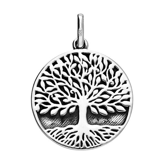 Silver Tree of Life Pendant in Oxidised Design 925 Sterling Silver