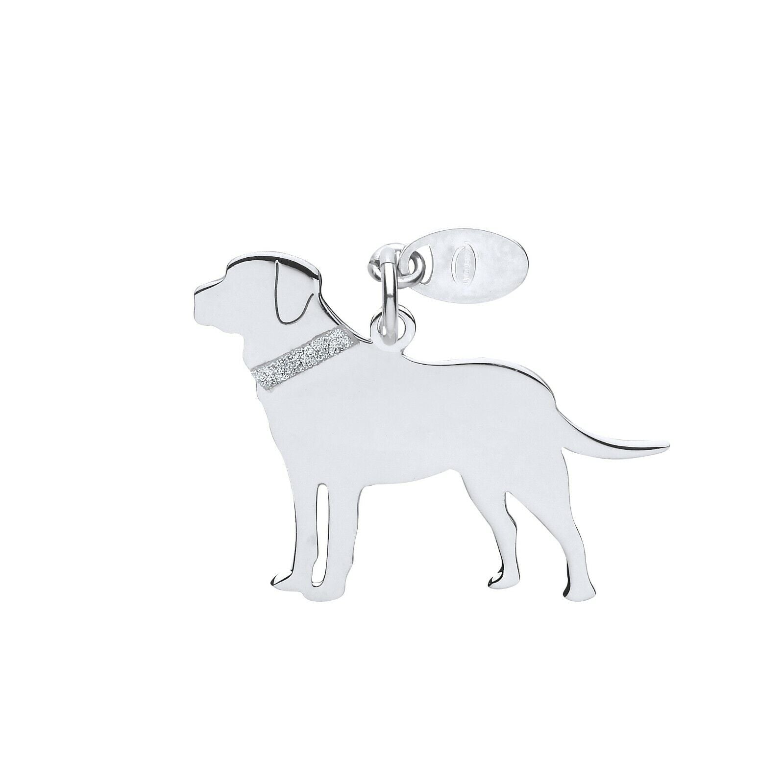 Silver Labrador Dog Pendant Solid Silver 925 Hallmark Pet Jewellery 14-24" Chain